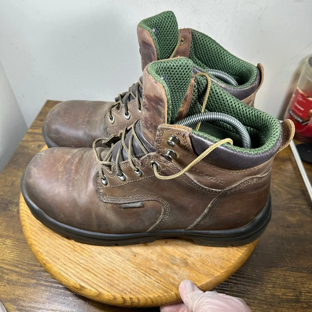 Red Wing Shoes 435 Mens 11.5 H Brown Leather Waterproof EH Boots ASTM F2892-18